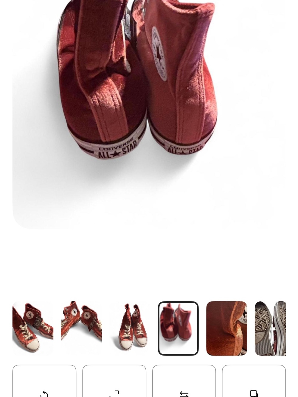 Converse Chuck Taylor Red Velvet Crush High-Top Sneakers Women’s size 11 NWT - Picture 4 of 7